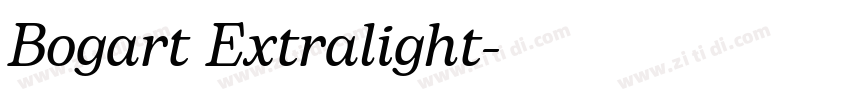 Bogart Extralight字体转换